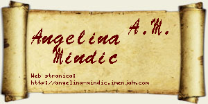 Angelina Mindić vizit kartica